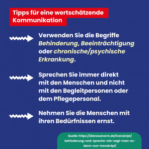 Wertschätzende Kommunikation Behinderung