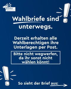 Wahlbriefe sind unterwegs