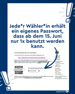 Wähler*in erhält Passwor