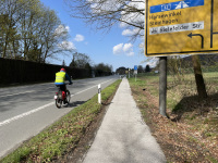 Veloroute | Ansicht Teilabschnitt Bielefeld - Steinhagen vorher