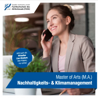 Flyer: Nachhaltigkeits- & Klimamanagement Master of Arts (M.A.)