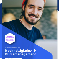Flyer: Nachhaltigkeits- & Klimamanagement Master of Arts (M.A.)